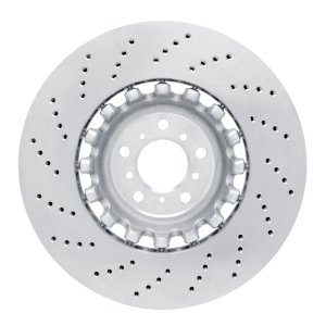 BMW M5 Brake Rotor (1) - Left Front - R1 Concepts - Drilled Carbon Alloy GeoMET - `12-`19